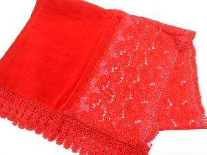 リサイクル　ビロードレース花模様ショール